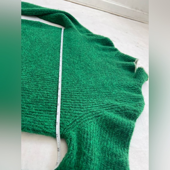 Paloma Wool Himalaya Green Wool Mohair Blend Textured Sweater Size L Mock Neck - Picture 9 of 11